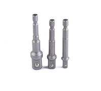 ARTIBETTER 3 pièces Set de Adaptateurs Douilles Acier Inoxydable et Chrome-vanadium Connecteurs Rallonge pour Perceuse Électrique avec Verrou à Bille Accessoires Robustes pour Tournevis à