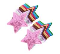 ARTIBETTER 30 Pièces Autocollant En Tissu à Paillettes Patch De Broderie à Paillettes à Points Patchs De Vêtements Amusants à Thermocollants Rose Plastique
