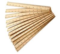 Artibetter 30 Pièces Règle Droite en Bois à Double Échelle pour École et | Précision Graduée, Robuste Bords, Teinte Khaki, Facile à Ranger, pour Élèves et Enseignants