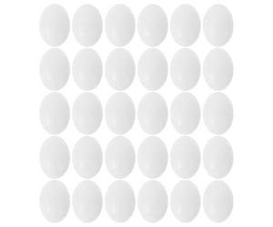 Artibetter 30 Œufs de Pigeon en Plastique Solides Blancs, Pack de 30 Pièces pour Empêcher la Ponte et Soulager la Tristesse des Pigeons, Décoration pour Hôtel ou Restaurant
