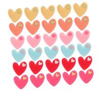 Artibetter 30pièces Patchs Décoratifs Résine Forme De Cœur Pour Fabrication De Chapeaux Accessoires Pour Bandeau Diy Matériel Pour Bandeau Diy