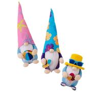 Artibetter 3pcs Gnomes en Peluche D'été pour Décoration de Plage Coton PP et Tissu, Accessoires pour Scène de Fête ou Bureau