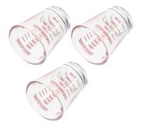 Artibetter 3pcs Tasses à Mesurer en Verre Rouge 30ml avec Balance, Faciles à Utiliser et Résistantes, pour Latte Art et Usage Domestique