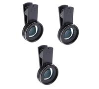Artibetter 3pièces Objectif Macro Externe pour Smartphone Lentille De Haute Définition avec Clip De Montage Idéale pour Photographie Détail Noir