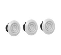 Artibetter 3pièces Soffit Air Vent Plastique Rond Avec Rotative Pour Ventilation Couverture Ajustable Pour Climatisation Et Système Extraction Air Ømm