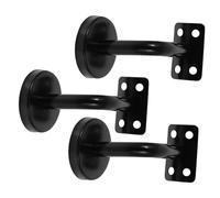 Artibetter 3pièces Support De Main Courante Acier Inoxydable Support De Rampe Escalier Noirs