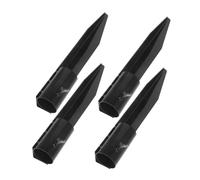 Artibetter 4 pièces Accessoires Piquets de Fixation Métalliques Renforcés pour Parasol et Lampes de Jardin Lot de Piquets de Sol Robustes Noirs Adaptés pour Extérieur et Décoration Paysagère