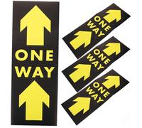 ARTIBETTER 4 Pièces Autocollants de Way avec Directionnelle Indicateurs Autoadhésifs de Distance Signalisation de Sécurité Antidérapante pour Publics