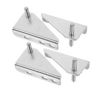 Artibetter 4 pièces Charnières Inox pour Porte Congélateur Accessoires de Remplacement avec Capuchons Caoutchouc Installation Rapide pour Frigo et Freezer Compatibles Modèles Variés Usage