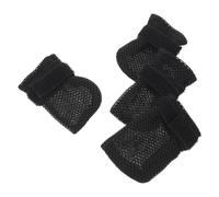 Artibetter 4 Pièces Chaussettes pour Chat et Chien Anti-griffures en Polyester Noir, Ajustables et Respirantes, Protection Confortable des Pattes pour Toilettage et Promenades la Neige