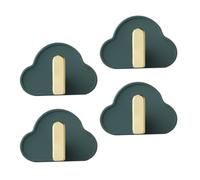 Artibetter 4 Pièces Crochets Muraux Adhésifs en Abs Forme Nuage sans Perçage, Forte Capacité de Charge, pour Vêtements et Chapeaux la Cuisine et Salle de Bain