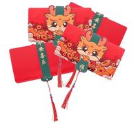 Artibetter 4 Pièces Enveloppe Rouge Style Dragon en Papier pour Nouvel An Lunaire, Design Élégant Éléments Traditionnels, pour Offrir des Présents et Porter Chance