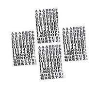ARTIBETTER 4 Pièces Lot de Lettres Thermocollantes Vinyle pour Vêtements Lettres et Noirs Transfert à Chaud pour Customisation T Shirts Sacs et Casquettes DIY