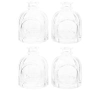 Artibetter 4 pièces Lot Flacons Diffuseurs Verre Transparent Réutilisables pour Aromathérapie Petits Contenants Décoratifs et Stockage Parfumés Style Vintage pour Bureau et Maison