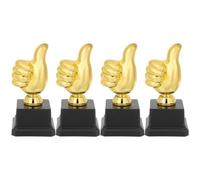 Artibetter 4 Pièces Modèle de Trophée de Pouce en Plastique pour Garçon et Filles, Trophée de Compétition Surface Lisse Bavure, pour Récompenses de Basket-Ball et Danse