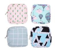 Artibetter 4 Pièces Pochette Menstruelle Pratique, Petite Trousse en | Format Compact, Usage Bureau ou Extérieur, Rangement Discret pour Pièces et Rouges à Lèvres, Style Chic