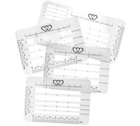 Artibetter 4 Pièces Pochoir de Guide D'adressage en Plastique pour Enveloppes, Modèle Mixte à 4 Styles, pour Invitations de Mariage, Dessin de Lettres Nettes et Alignées