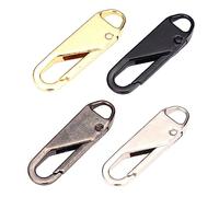 ARTIBETTER 4 Pièces Tirettes de Zipper Amovibles Alliage de Zinc de Noir Or Gunmetal Accessoires Universels pour Réparation de Sacs et Vêtements