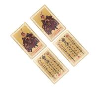 Artibetter 4 Pièces Year Of Horse Amulet Card Feng Shui Auspicious Taisui Cards For Health Wealth And Peaceful Protection