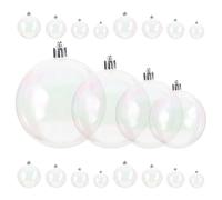 ARTIBETTER 40 Pièces Boules Décoratives en Plastique Transparent à Remplir, Balle aux Reflets Changeants de 3 à 6 Cm, Design Créatif pour Décoration de Maison et Événements Variés