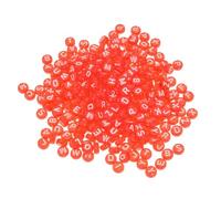 Artibetter 400 Perles Acryliques Rouges Lettres Fabrication de Bijoux Diy, Mini Trous pour Enfilage, Accessoires Mignons pour Garçon et Filles et Loisirs Créatifs Couleur Couleur Aléatoire