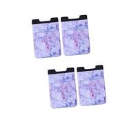 Artibetter 4pièces Pochette Adhésive pour Téléphone Support Marbré Autocollant pour Cartes Et Espèces Lot