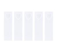 Artibetter 5 Moules à Marque-Pages en Silicone de Cœur, pour Loisirs Créatifs DIY, Gouttes de Cristal, Blanc, Lot de 5 Pièces, Moule à Marque-Pages en Résine pour Bijoux et Bricolage