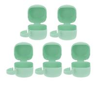 ARTIBETTER 5 Pièces Boîte à Tétines Verte en Pp, Étui Portable Anti-poussière Design Compact, Adapté aux Bébés et Mères pour Usage Quotidien et Voyage