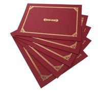 Artibetter 5 Pièces Couverture de Protection pour Certificats A4 en Papier Rouge Élégante, pour Présenter et Protéger Documents Importants Bureau la Maison