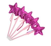 Artibetter 5 Pièces Glitter Star Ballpoint Pens PU Material Comfortable Grip Smooth Ink Flow For Students School Office Journaling Creative Writing Stationery