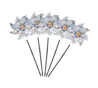 Artibetter 5 pièces Moulin à Vent Réfléchissant Anti-Oiseaux Éolienne Rotative Étanche pour Jardin Verger Balcon et Pelouse Protection Humanitaire Pigeons et Oiseaux