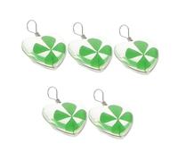Artibetter 5 Pièces pendentif trèfle Charmes de pendentif à quatre feuilles chanceux charme de trèfle Pendants à quatre feuilles accessoires de bricolage trèfle charmes de trèfle Un verre