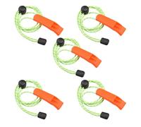 Artibetter 5 Pièces Sifflet de Survie Double Fréquence Lanière | PP Plastique, Faible Effort de Souffle, Son Puissant à Distance, pour Chasse, Arbitrage et Dressage Canin