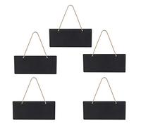 ARTIBETTER 5 Pièces Tableau Noir Miniature Bois avec Ficelle pour Messages et Décorations Ardoise Suspendue pour Événements et Restaurants