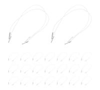 Artibetter 50 Pièces Corde Élastique Blanche Bande Élastique Extensible Légère avec Boucle Métallique et Structure Barbelée pour Badges et Reliure de Carnets en Usage Bureau ou Loisirs