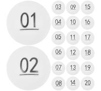 Artibetter 50 pièces Lot de Boules Numérotées Blanches pour Tirage Au Sort Jeu de Tombola Amusant Boules de Loto Pratiques pour Fête et Événements