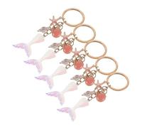 Artibetter 5pcs Porte-clés Thème Sirène en Alliage et Plastique, Breloques Décoratives Marines pour Paquet à Dos et Tote Bag, Cadeau Élégant pour Femmes et Filles