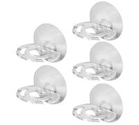 Artibetter 5pièces Porte-Brosse à Dents Mural sans Perçage Support Transparent avec Ventouses Organisateur et Rangement pour Salle de Bain Étagère pour Brosse à Dents et Dentifrice