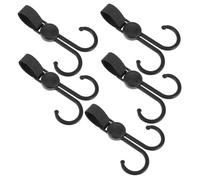 Artibetter 5pièces Poussette Rotatifs Double Hook Universels Pour Organiser Équipements Accessoires Et Sacoche Pour Poussettes Et Trottinettes