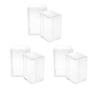 Artibetter 6 pièces Boîte de Rangement Transparente Plastique Vitrine Empilable pour Figurines et Modèles Artisanaux Présentoir Anti-poussière pour Collection Présentation Claire et Stable
