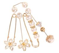 ARTIBETTER 6 pièces Broche Épingle de Sécurité à Perles Accessoires Mode pour Vêtements Écharpes et Pulls Décoration et Durable