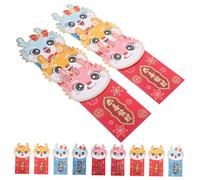 ARTIBETTER 6 pièces Enveloppes Rouges Décoratives Année Dragon Accessoires de An Chinois pour Festival de Printemps Motif Cartoon Charmant