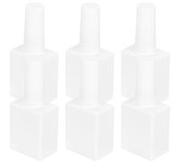 Artibetter 6 Pièces Flacon à Ongles Vide Blanc 10ml en Verre avec Pinceau, Rechargeable et Anti-fuite, pour Salon de Manucure ou Boutique de Beauté