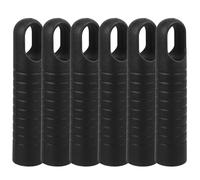 Artibetter 6 Pièces Set de Embouts de Manche pour Balai et Serpillère Noir Poignée Antidérapante Confortable pour Remplacement et Nettoyage à Domicile