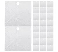 ARTIBETTER 60 Feuilles Jetables Attrape-poils de Barbe Transparentes pour Lavabo 65 Cm, Récupérateur de Cheveux pour Salle de Bain, Bavoir de Rasage Pratique pour Entretien Quotidien