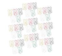 ARTIBETTER 60 pièces Clips Métalliques Forme de Dent Colorés Attaches Multifonctions pour Bureau et École Marque Pages Créatifs pour Documents Scrapbooking et Organisation