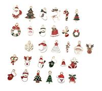 Artibetter 60pièces Breloques et Pendentifs à Motifs de Dessins Animés Jolis Éléments pour Création de Bijoux DIY Breloques Pendentifs de Noël