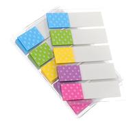 Artibetter 6paquets Marqueurs De Page Autocollants Colorés Pet Transparent Pour Étudiants Note Adhesive Pratique Et Mignonne Modèle à Pois