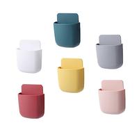 Artibetter 6pièces Boîtes Adhésives Murales Sans Perforation Boîtes De Rangement Autocollantes Pour Télécommandes Stylos Et Petits Objets