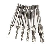 Artibetter 6pièces Foret Taraud Combiné Multifonction Durci Mèche Tarauder Auto-centrante Pour Métal Aluminium Et Fer Embout Composite Rapide Ensemble Perceuse Et Fraisage
